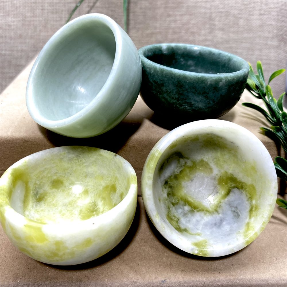 Green Jade Stone Bowls-ToShay.org