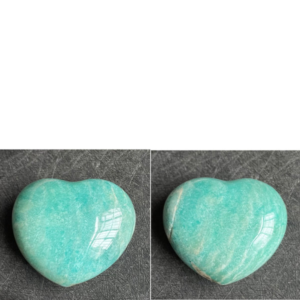 Blue Amazonite Crystal Hearts-ToShay.org