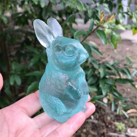 Blue Glass Rabbit-ToShay.org