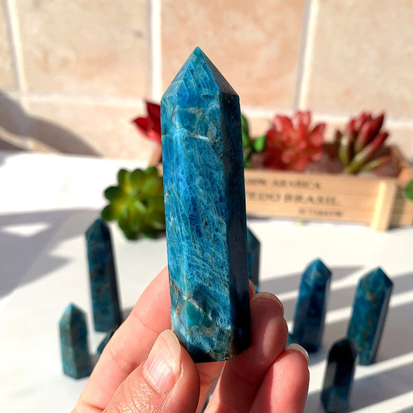 Blue Apatite Stone Wands-ToShay.org