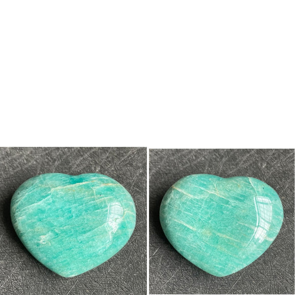 Blue Amazonite Crystal Hearts-ToShay.org