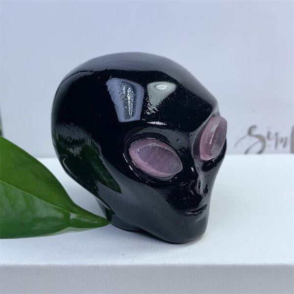 Black Obsidian Alien Skull-ToShay.org