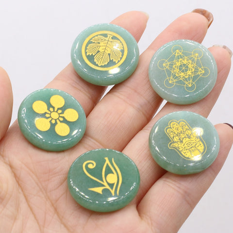 Green Aventurine Palm Stones-ToShay.org