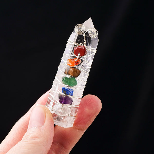 Chakra Clear Quartz Crystal Point-ToShay.org