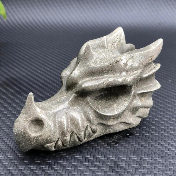 Silver Pyrite Dragon Head-ToShay.org