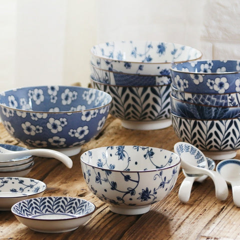 Blue and White Ceramic Bowls-ToShay.org
