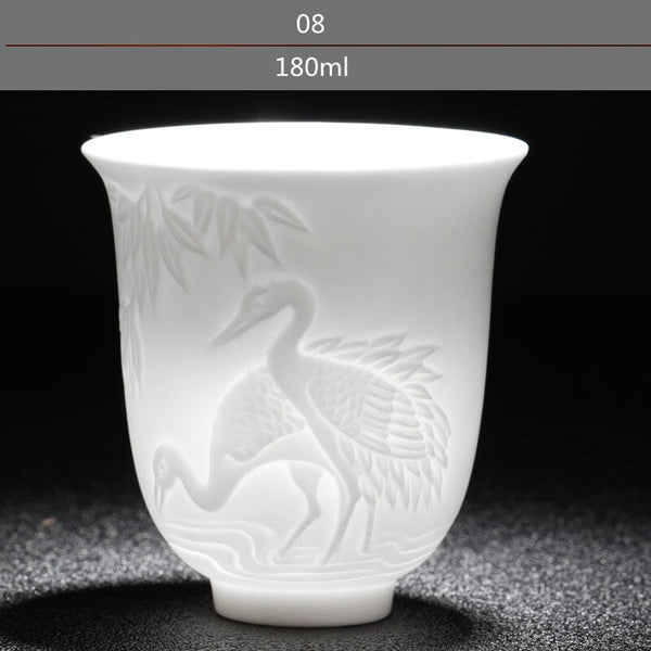 White Porcelain Tea Cup-ToShay.org