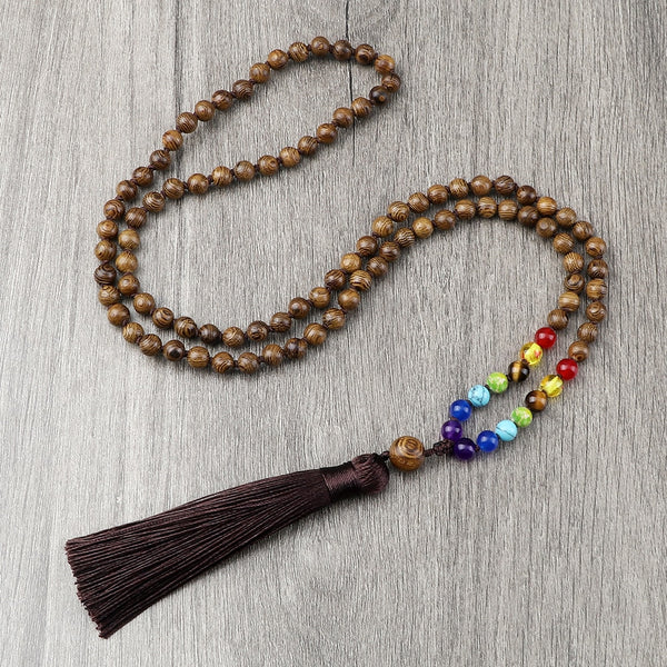 Wood Chakra Mala Beads-ToShay.org