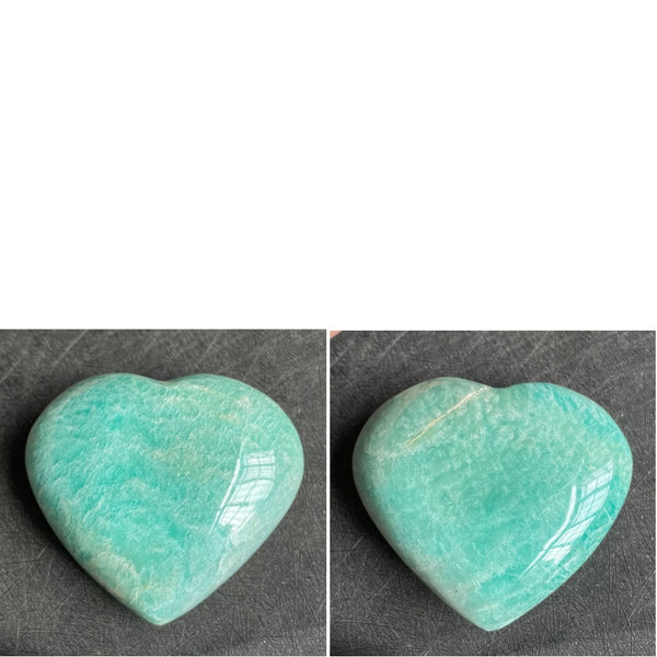 Blue Amazonite Crystal Hearts-ToShay.org