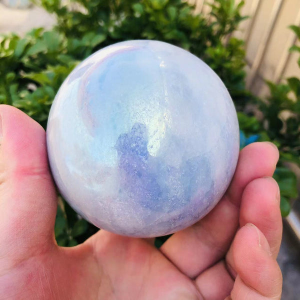 Blue Kyanite Aura Quartz Ball-ToShay.org