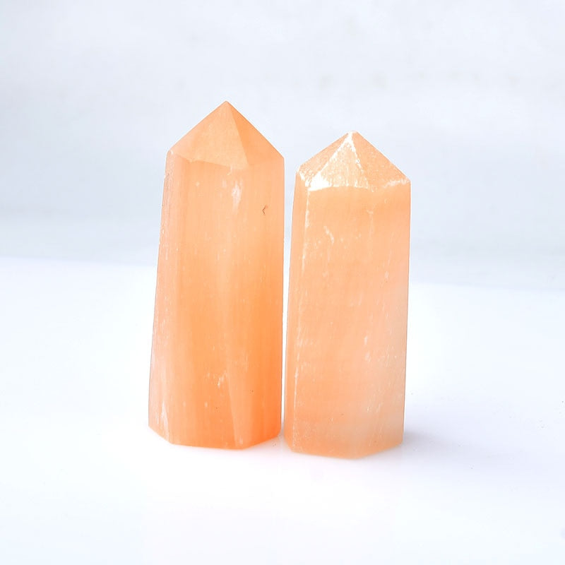 Orange Selenite Crystal Point-ToShay.org