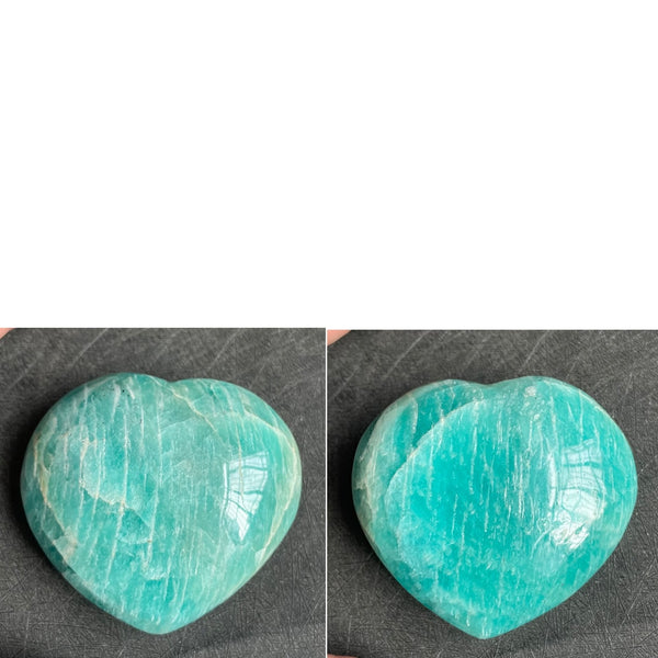 Blue Amazonite Crystal Hearts-ToShay.org