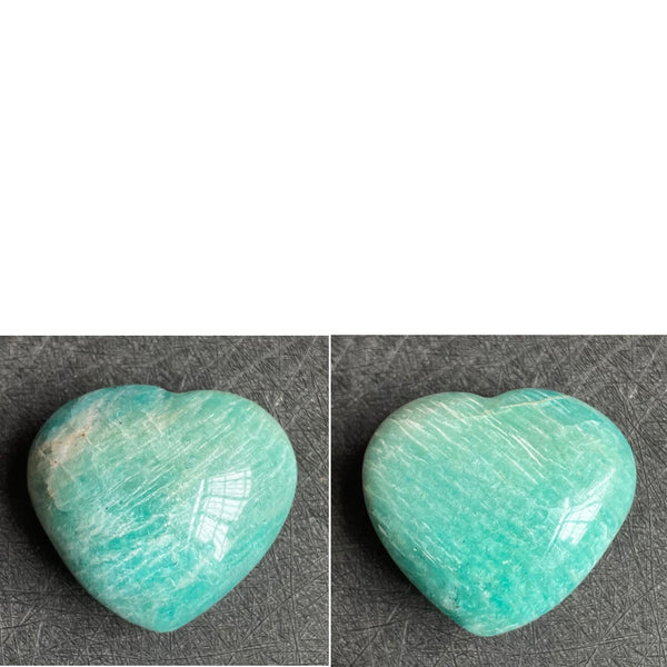 Blue Amazonite Crystal Hearts-ToShay.org