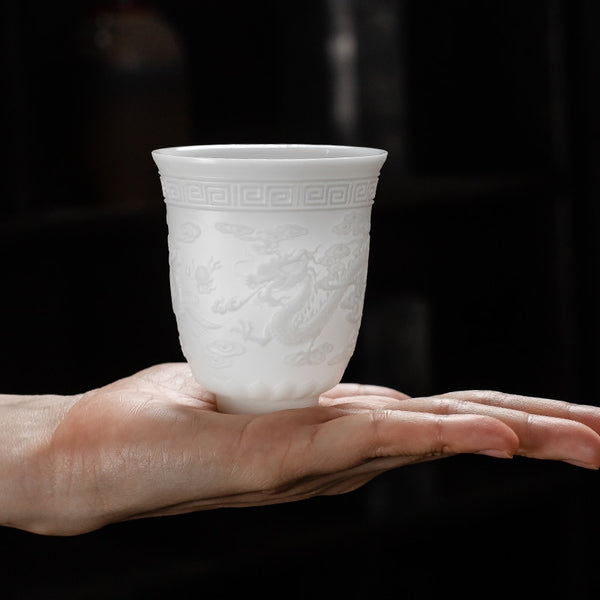 White Porcelain Tea Cup-ToShay.org