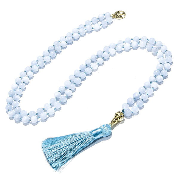 Blue Chalcedony Mala Beads-ToShay.org