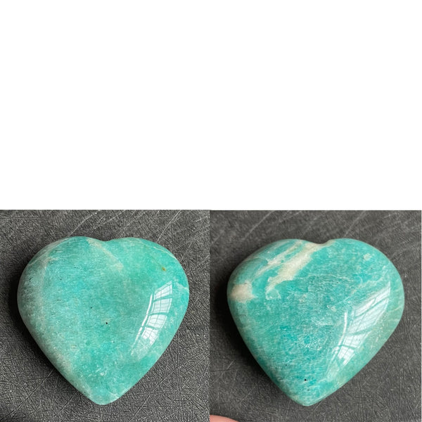 Blue Amazonite Crystal Hearts-ToShay.org