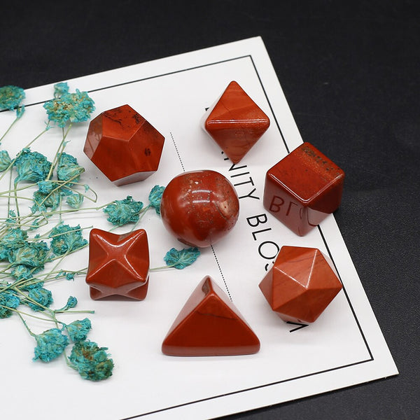 Red Jasper Platonic Solids-ToShay.org