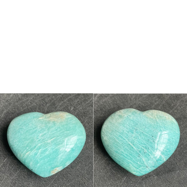 Blue Amazonite Crystal Hearts-ToShay.org