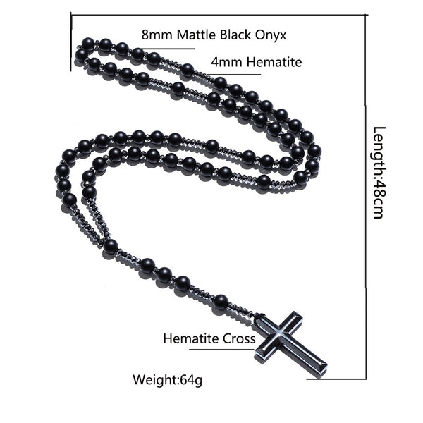 Black Onyx Rosary-ToShay.org