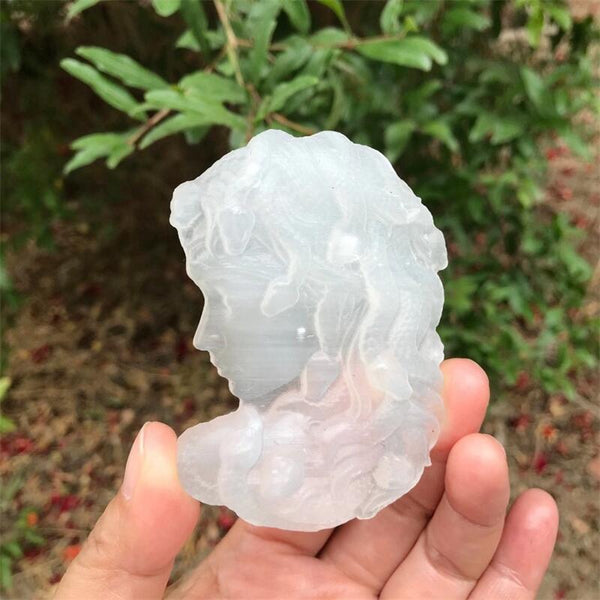 White Selenite Medusa-ToShay.org