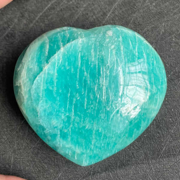 Blue Amazonite Crystal Hearts-ToShay.org