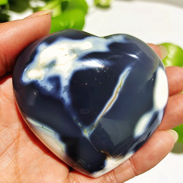 Blue Sharkskin Agate Heart-ToShay.org