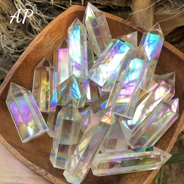 Clear Rainbow Quartz Crystal Wands-ToShay.org