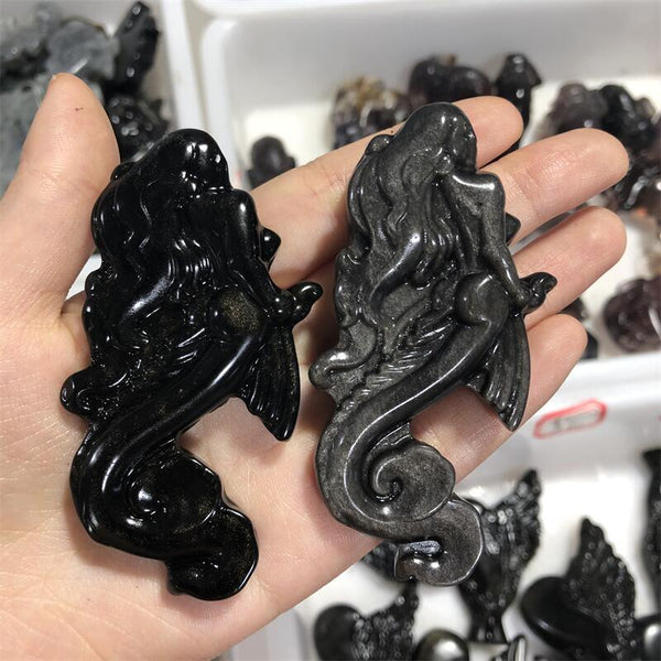 Black Obsidian Mermaid-ToShay.org