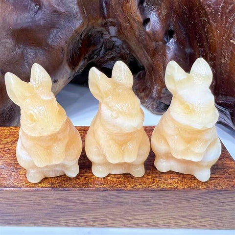 Yellow Calcite Rabbit-ToShay.org
