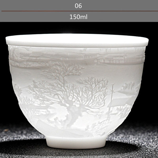 White Porcelain Tea Cup-ToShay.org