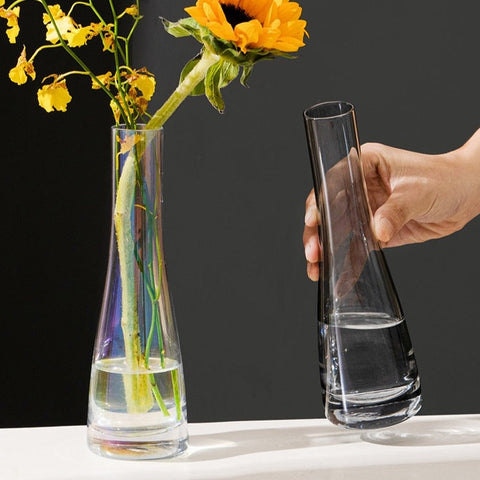 Clear Bottle Glass Vase-ToShay.org