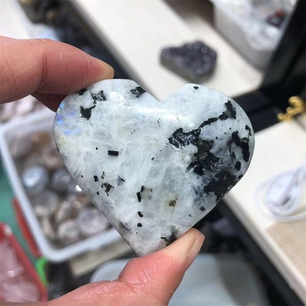 Black White Moonstone Heart-ToShay.org