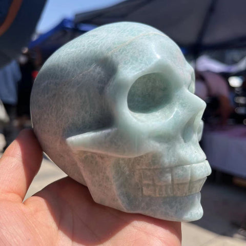 Blue Amazonite Skull-ToShay.org