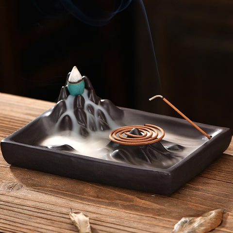 Smoke Mountain Backflow Incense Burner-ToShay.org