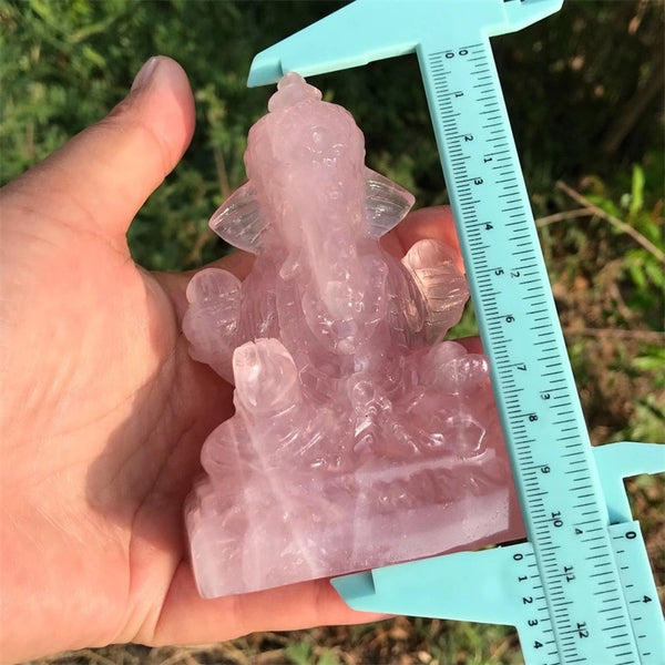 Crystal Rose Quartz Ganesha-ToShay.org