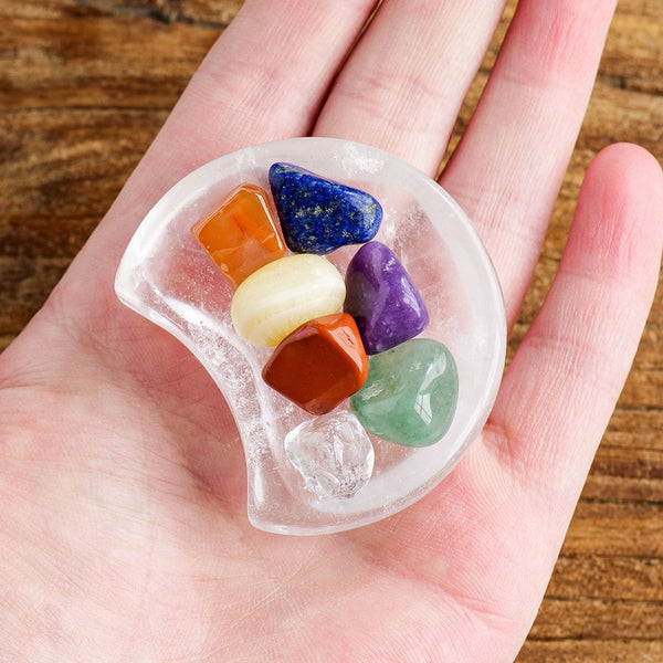 Chakra Crystal Moon Bowl-ToShay.org