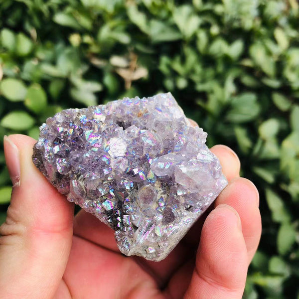 Purple Aura Amethyst Crystal Cluster-ToShay.org