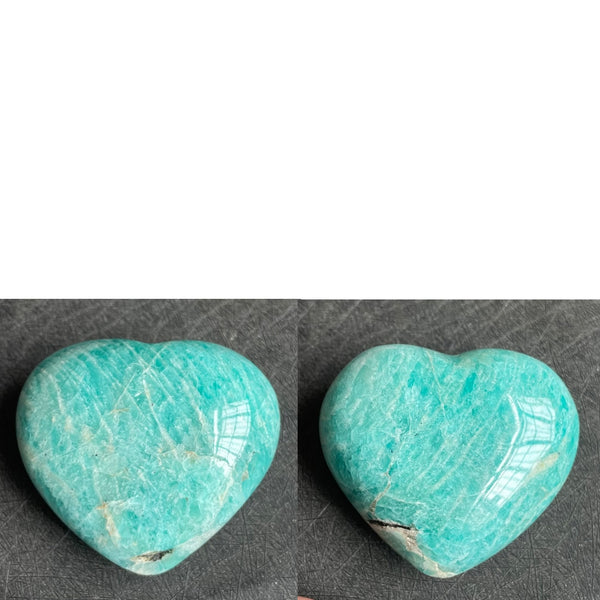 Blue Amazonite Crystal Hearts-ToShay.org