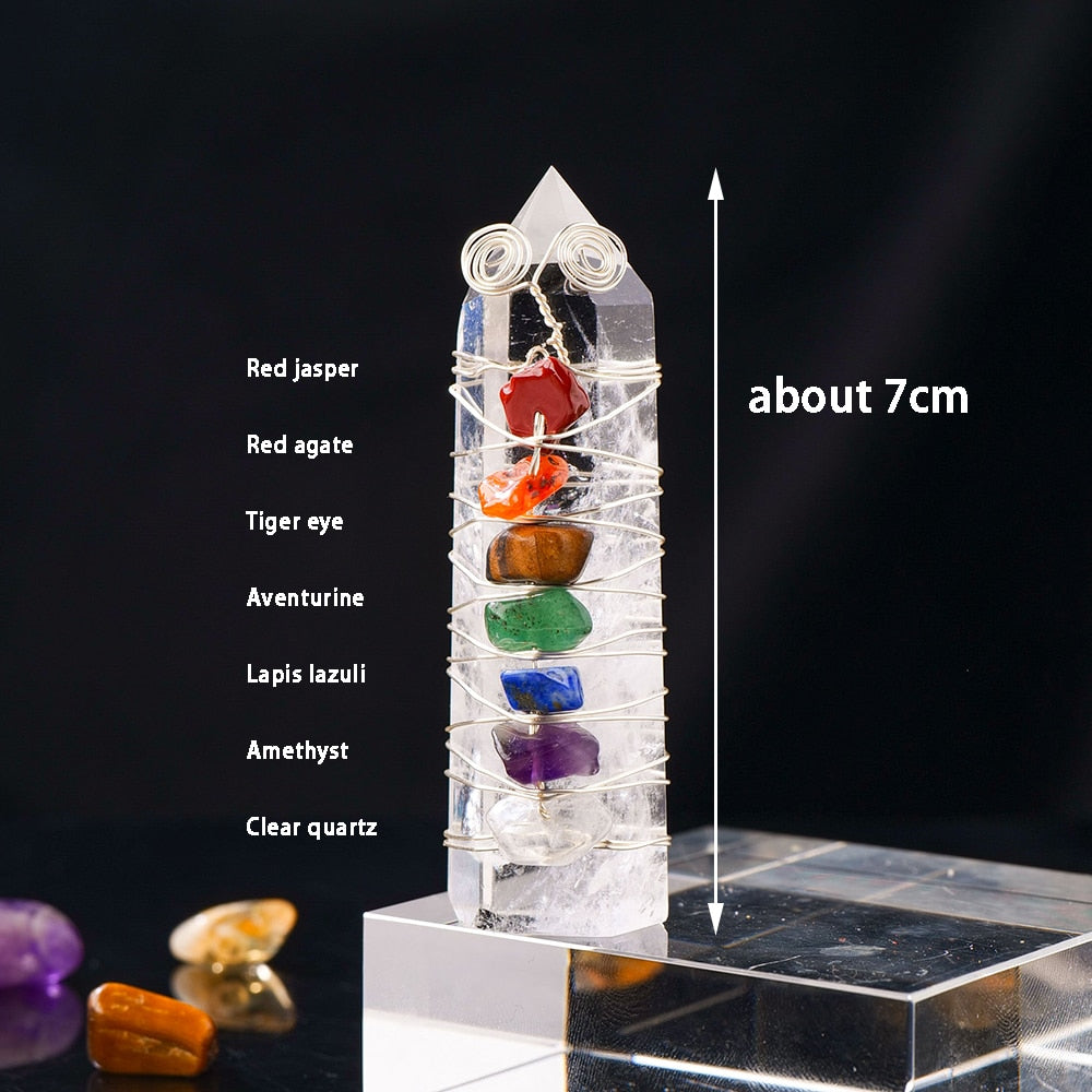 Chakra Clear Quartz Crystal Point-ToShay.org