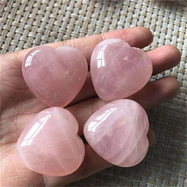Pink Rose Quartz Crystal Heart-ToShay.org