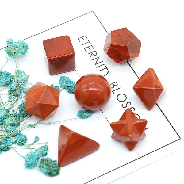 Red Jasper Platonic Solids-ToShay.org