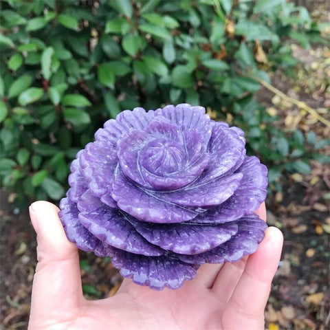 Purple Lepidolite Flower-ToShay.org