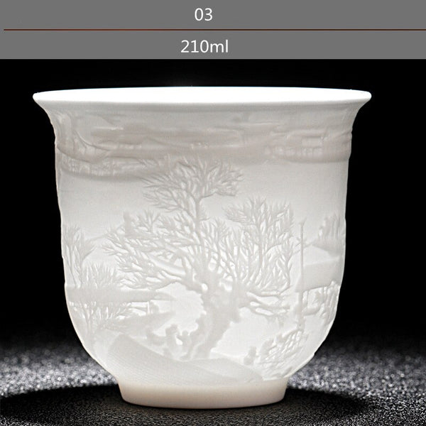 White Porcelain Tea Cup-ToShay.org