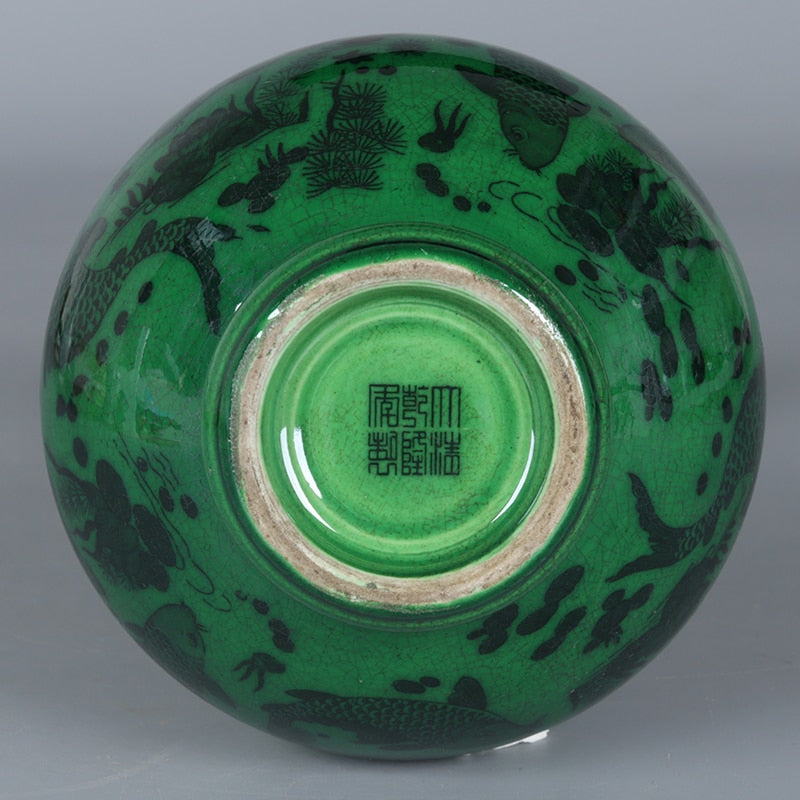 Jingdezhen Qianlong Jadeite Vase-ToShay.org