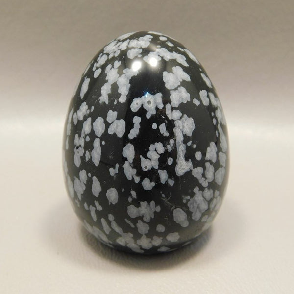 Black Snowflake Obsidian Egg-ToShay.org
