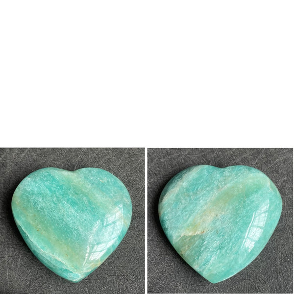 Blue Amazonite Crystal Hearts-ToShay.org