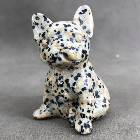 Black Spot Dalmatian Stone Bulldog-ToShay.org