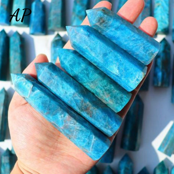 Blue Apatite Stone Wands-ToShay.org