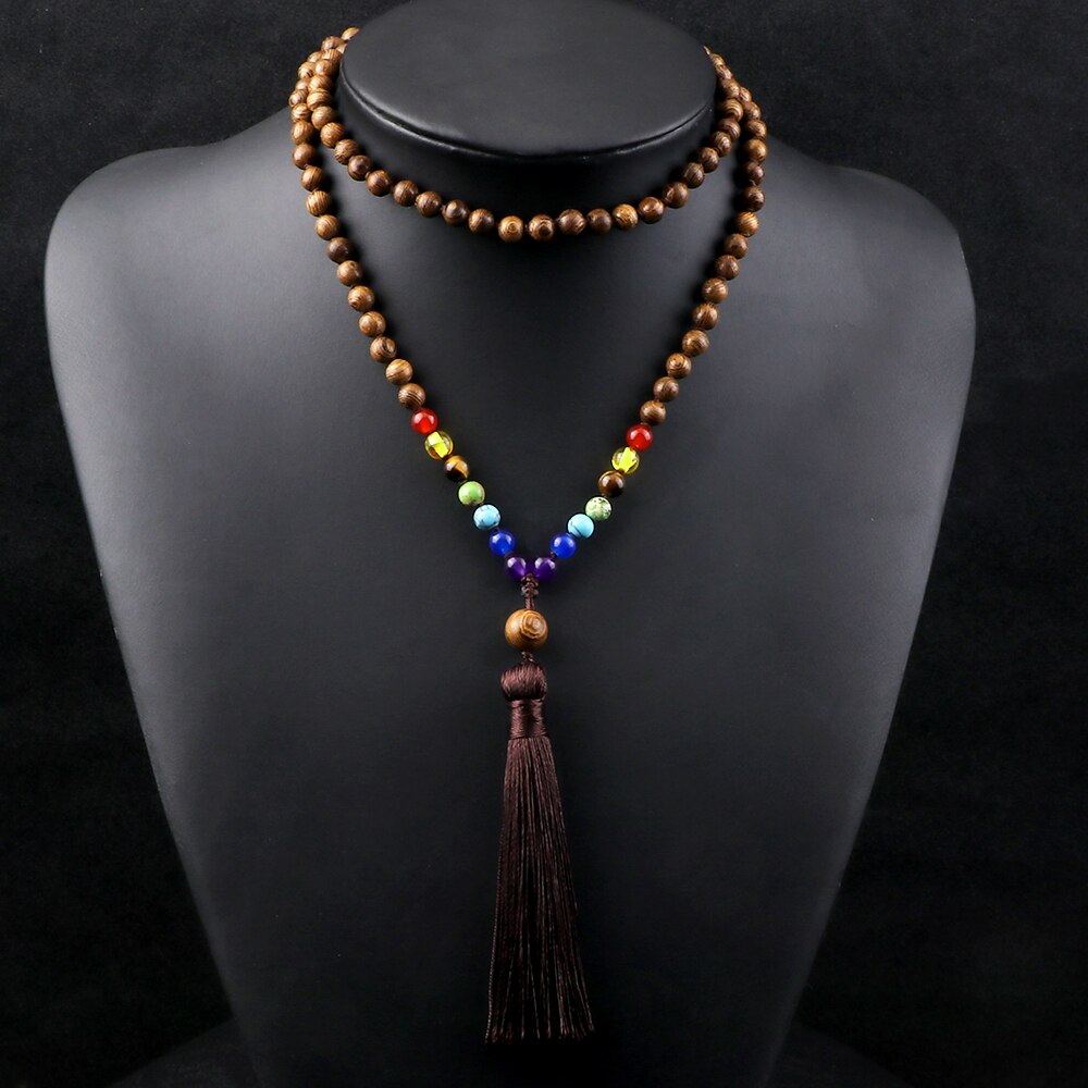 Wood Chakra Mala Beads-ToShay.org