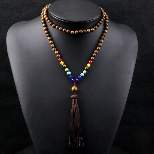 Wood Chakra Mala Beads-ToShay.org
